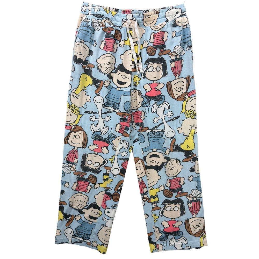 Peanuts Hybrid Pajama Pants Men Large Snoopy Charlie Brown Nostalgic Cartoon
